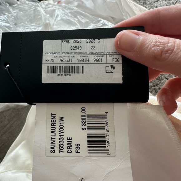 Saint Laurent Cream Silk Blouse - Picture 5 of 6